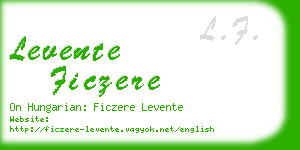 levente ficzere business card